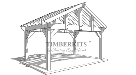 pergola and pavilion custom structure triple king post